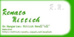 renato mittich business card